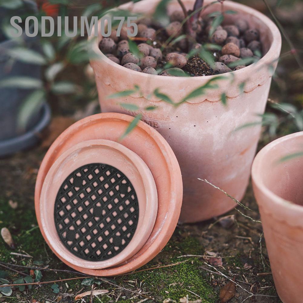 Hàng Hot 10PCS Làm vườn Chậu hoa Lỗ lưới Tấm lót thực vật Chậu cây cảnh Lưới phía dưới Hàng giao ngaySodium075