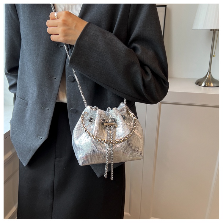 Túi Đeo Chéo Đính Kim Tuyến Lấp Lánh Thời Trang Cho Nữ