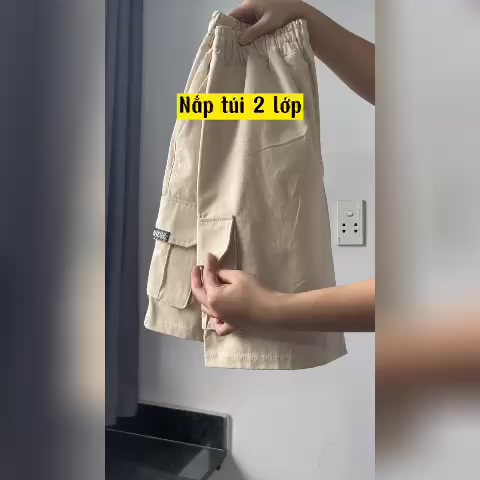 Quần Short Unisex Cargo Nam Nữ SAIGONESE Quần Đùi Form Túi Hộp / Đen | BigBuy360 - bigbuy360.vn