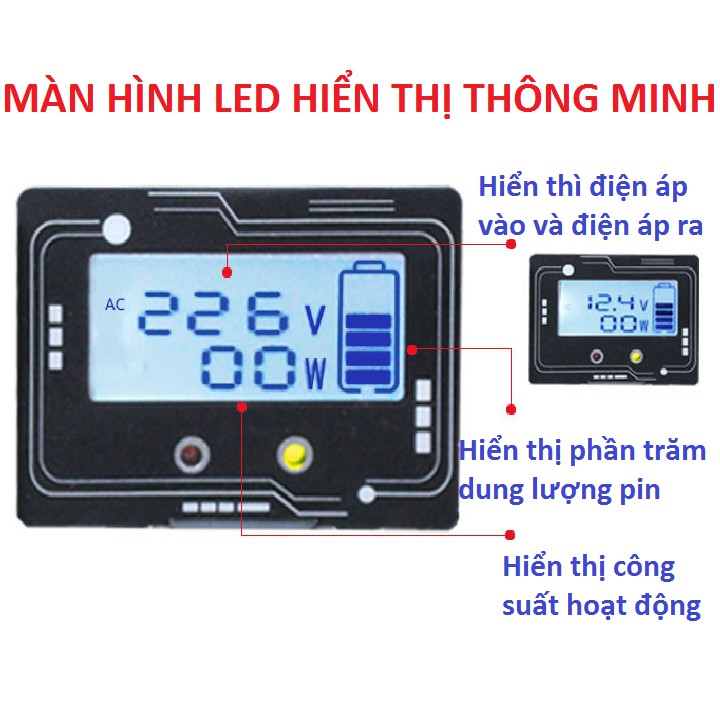 Kích điện 12v lên 220v 3000w sin chuẩn - Đổi nguồn DC 12V lên 220V công suất 3000W sin chuẩn - Hàng nội địa trung quốc.