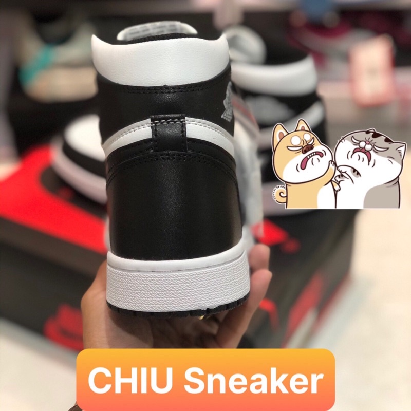 [ CHIU Sneaker ] Giày Sneaker jd1 high panda trắng đen chất lượng cao cấp giày thể thao jordan cổ cao panda trắng đen