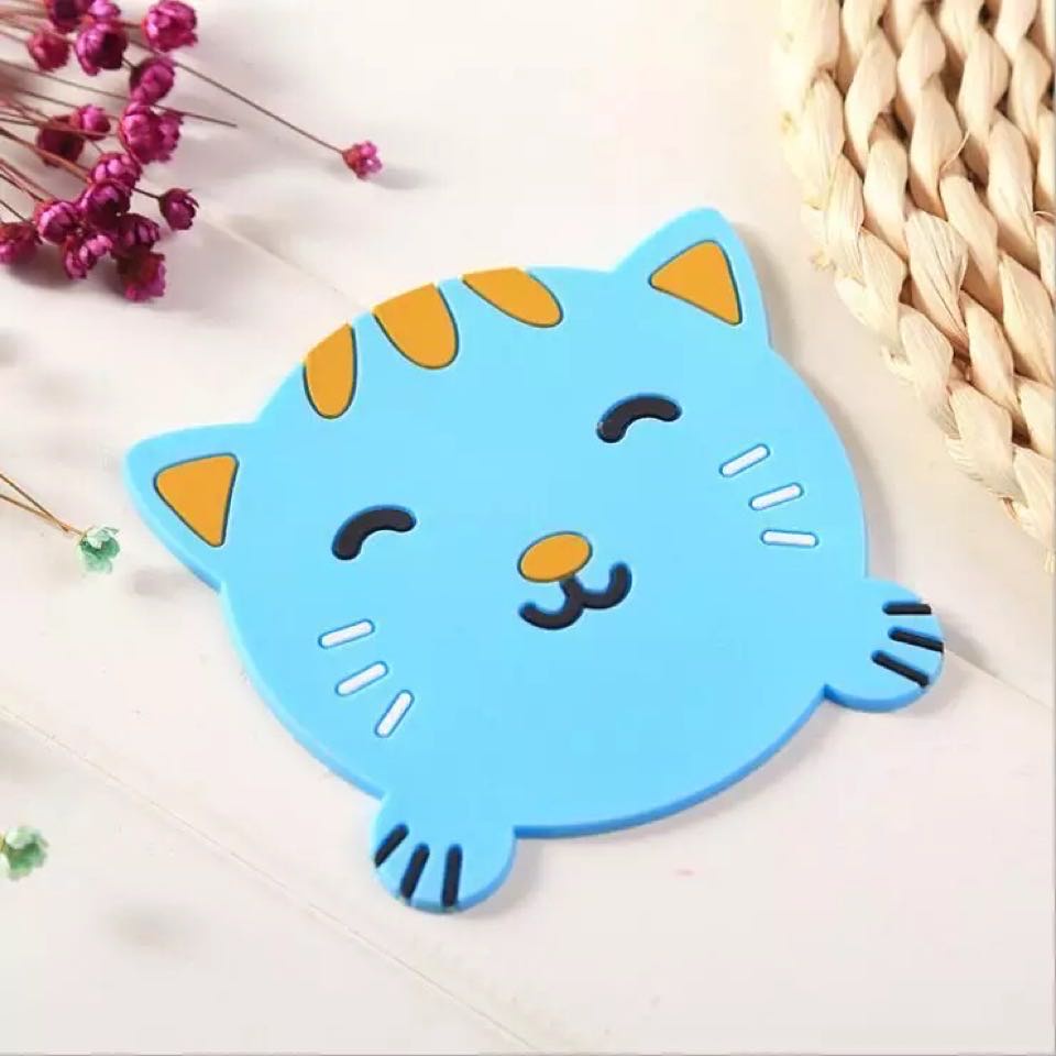 Miếng Lót Ly Cách Nhiệt Chống Trượt Hình Thú Hoạt Hình Dễ Thương Trang Trí Nhà Cửa