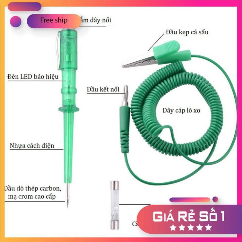 ⚡️GIÁ TỐT⚡️Tua Vít/ Bút Rà Thử Điện 6V-12V-24V Cầu Chì Cho Xe Ôtô, Xe Máy... Tặng kèm 1 Cầu Chì Đèn Dự Phòng
