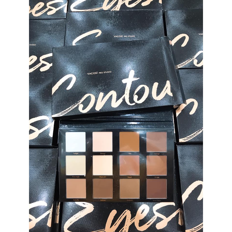 BẢNG TẠO KHỐI CHUYÊN NGHIỆP 12 Ô VACOSI PRO STUDIO CONTOUR PALETTE (HIGHLIGHT & SHADING) - 12HS