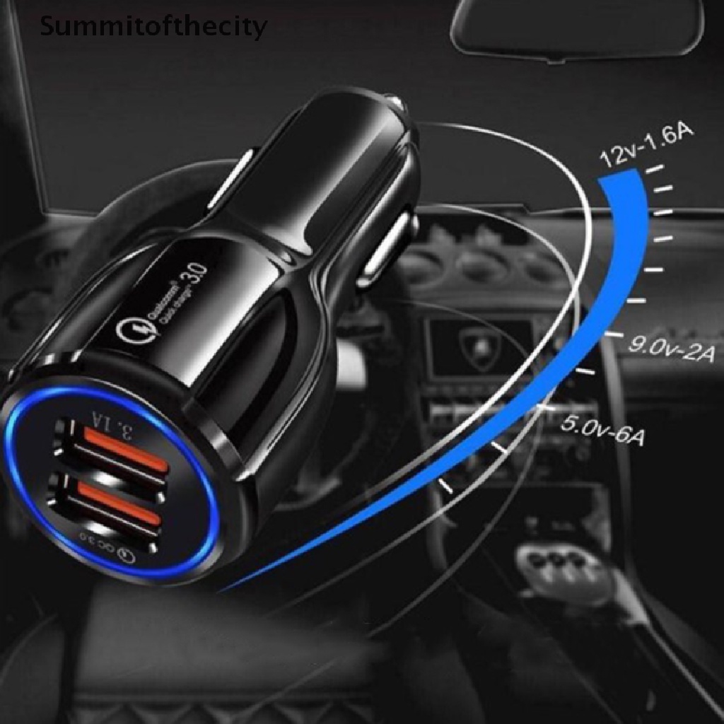 Bộ Sạc Xe Hơi Mini 3.1A Hai Cổng USB Thông Minh Đa Năng