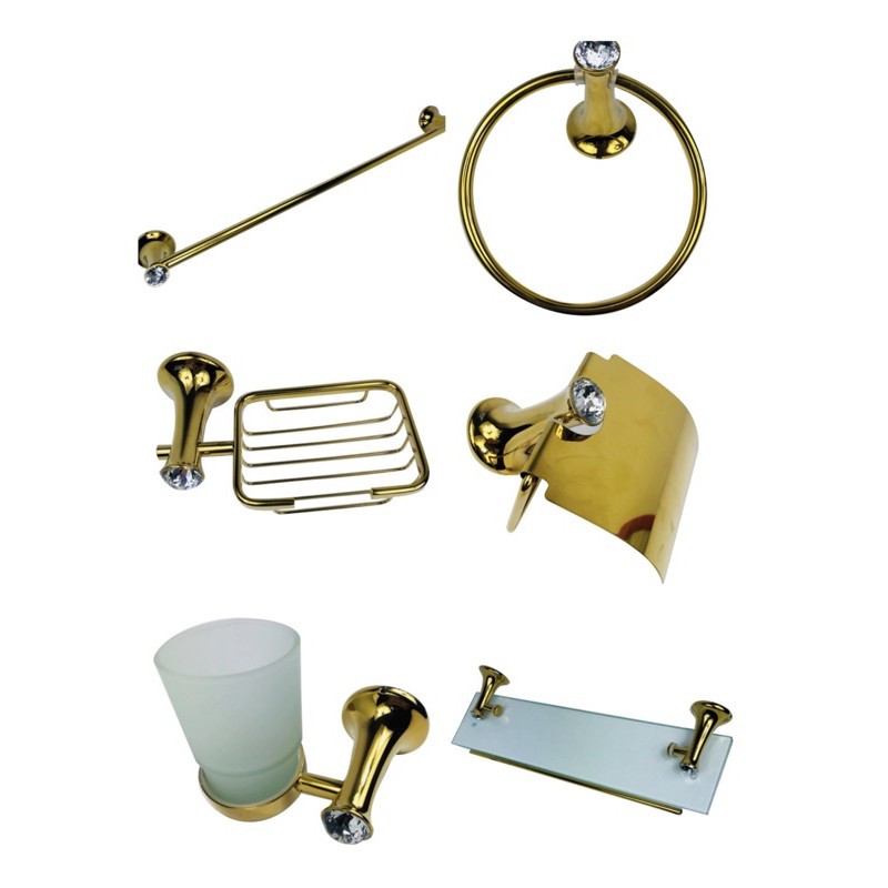 Bộ phụ kiện mạ vàng PVD 6 món