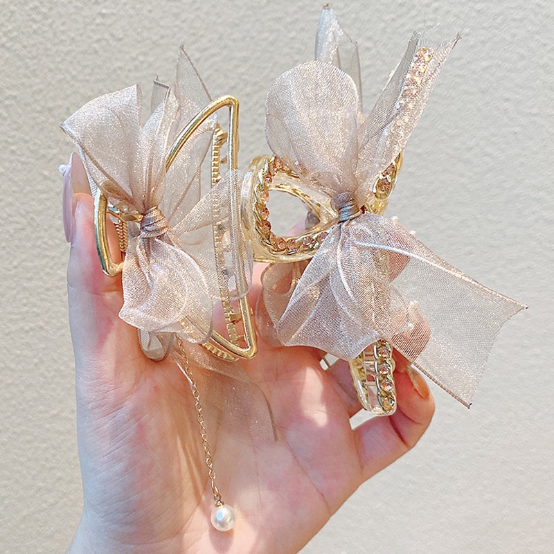 Kẹp Tóc Tua Rua Cỡ Lớn Chống Trượt Thời Trang Sang Trọng