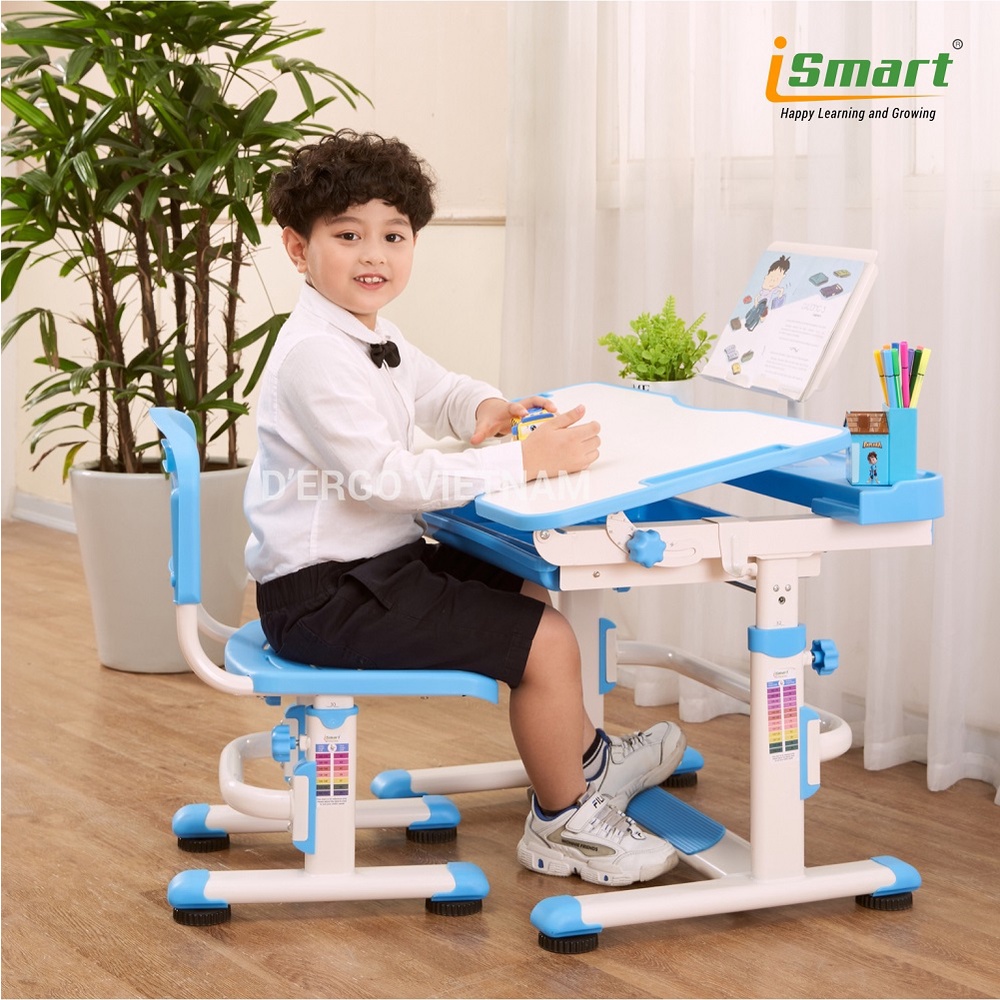 [Chính Hãng D'Ergo] Bộ Bàn Học Thông Minh Chống Gù Chống Cận iSmart D8-Max