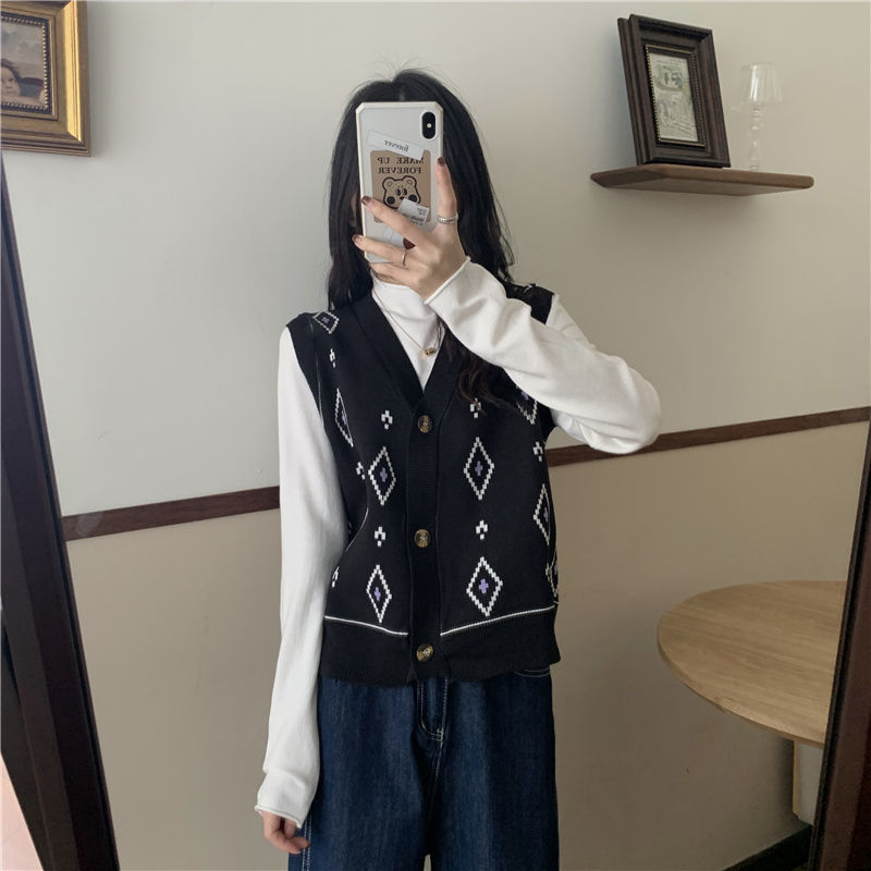 Áo Sweater Không Tay Cổ Chữ V Dáng Rộng Thời Trang 2020 Dành Cho Nữ 2021 Lingge | BigBuy360 - bigbuy360.vn