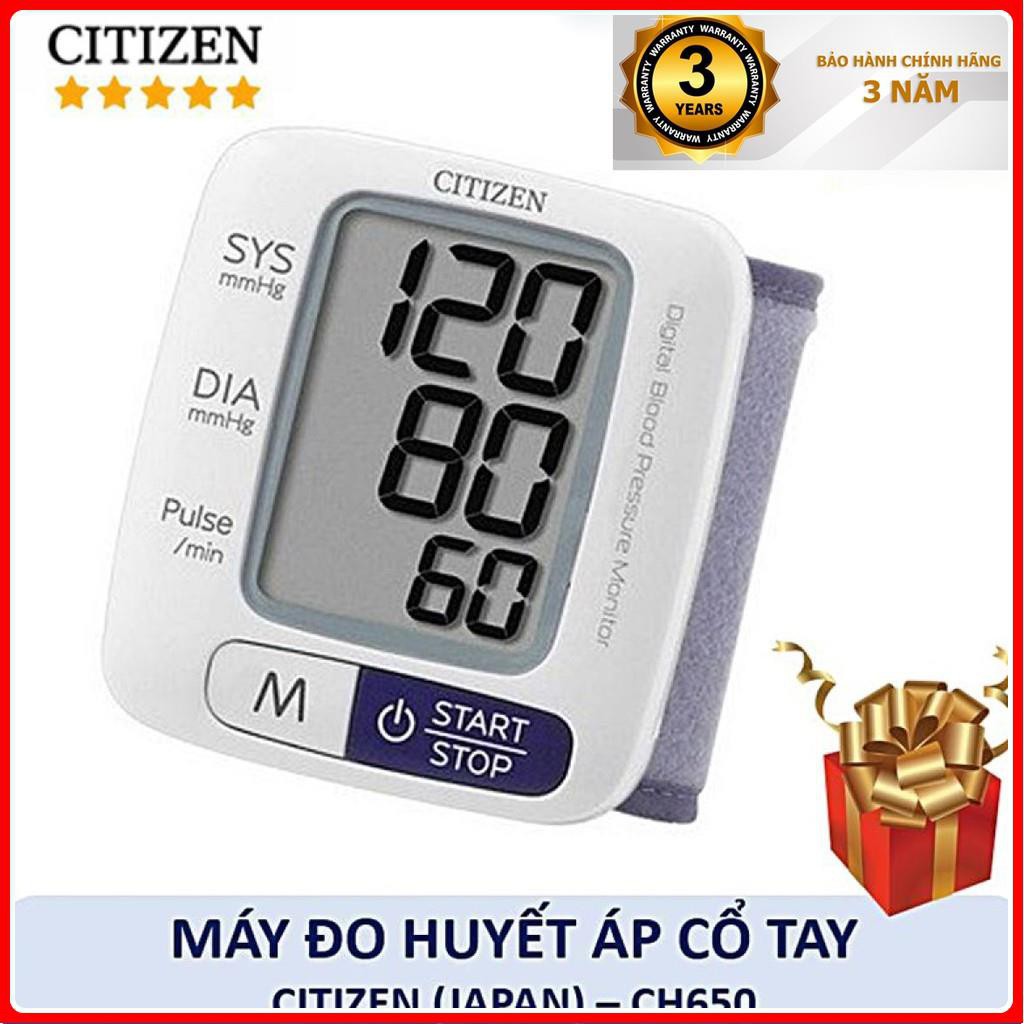 [Hàng Nhật Bản] Máy Đo Huyết Áp Điện Tử Cổ Tay Citizen CH-650 - Bộ nhớ 60 kết quả đo