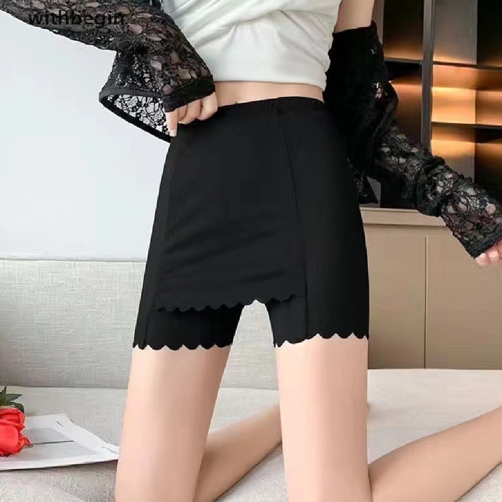 Quần Short Boxer Eo Cao Bằng Lụa Mát Hai Lớp Không Đường May Co Giãn Mẫu Mới Thời Trang Mùa Hè Dành Cho Bạn Nữ
