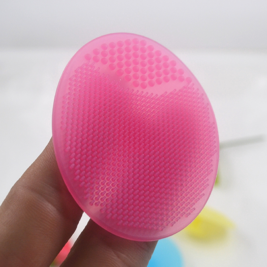 [Hàng mới về] Bàn chải silicone mềm đa năng dùng để rửa mặt tẩy tế bào chết và tắm cho em bé tiện dụng