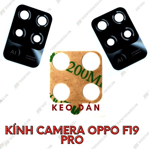 Kính camera oppo f19 pro kèm keo dán