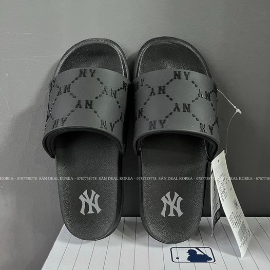 Dép MLB monogram 2022 sẵn đen