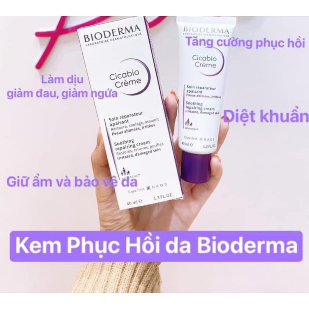 Kem dưỡng phục hồi da Bioderma Cicabio Creme 40ml - 100 ml