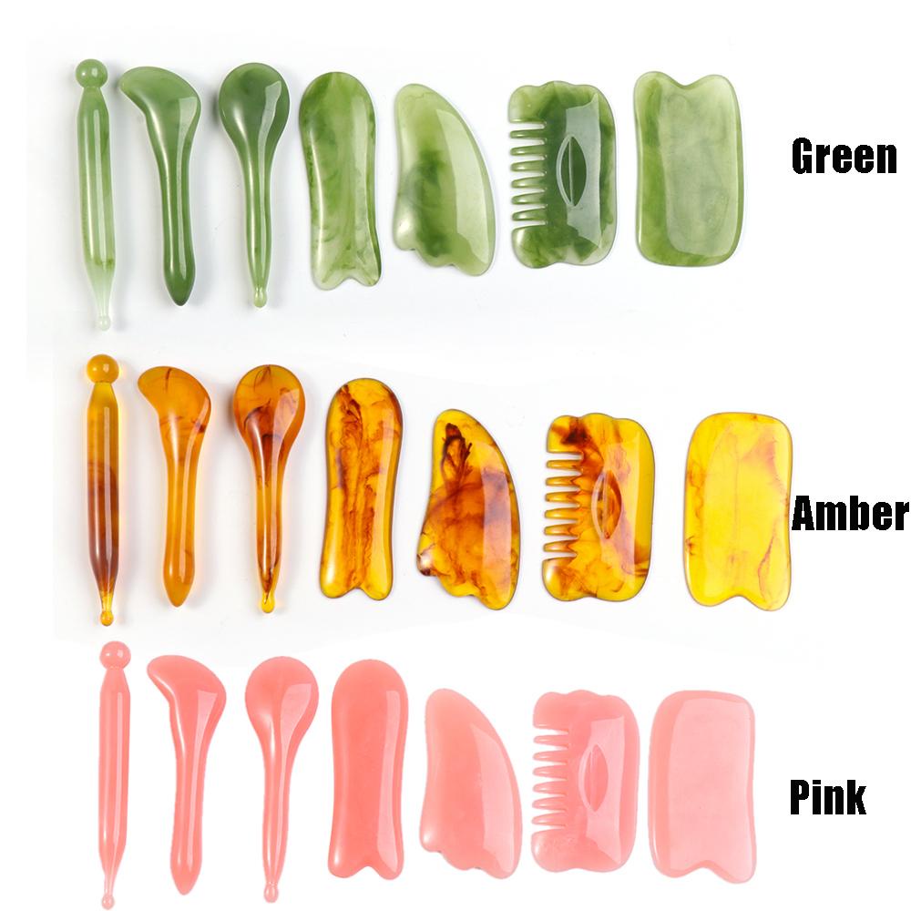 Set 7 Dụng Cụ Mát Xa Cơ Thể Bằng Nhựa Resin Tự Nhiên