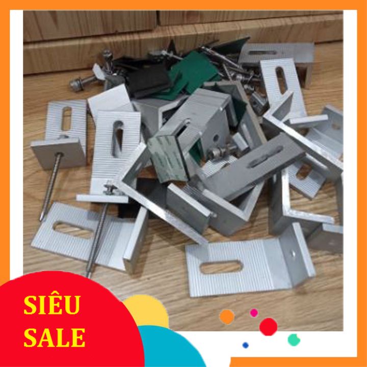 Phụ kiện Solar - Bộ 10 bass L mái tốn lắp tấm pin năng lượng mặt trời