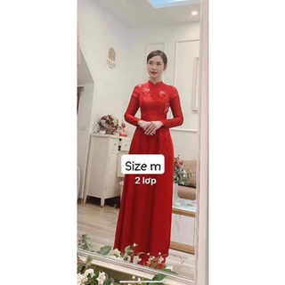 Áo dài gấm tơ 4tà