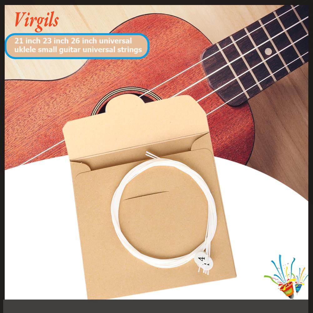 Set 4 Dây Đàn Ukulele 21 23 26 Inch Màu Trắng