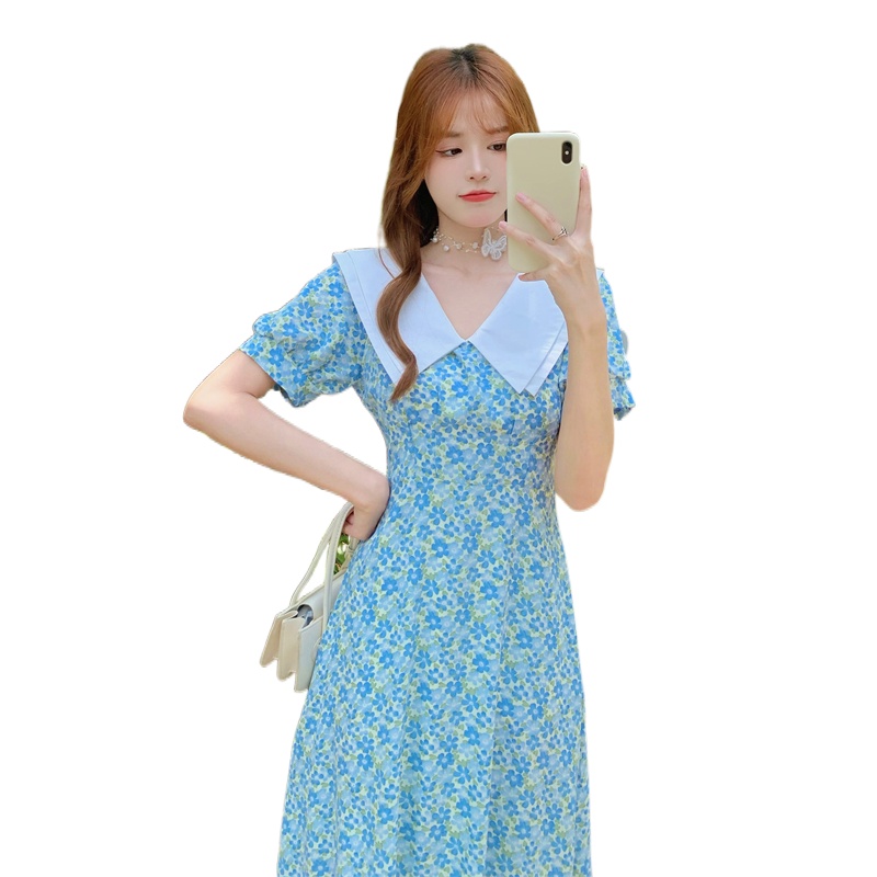 Đầm hoa Perty kiểu retro Hàn Quốc thiết kế ngọt ngào cho nữ