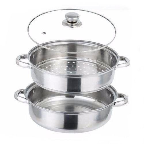 [ Hàng Sẵn HCM + Freeship ] Nồi Lẩu Nồi Hấp Xửng Hấp INOX 2 Tầng Đa Năng 28cm dùng được bếp từ bếp hồng ngoại