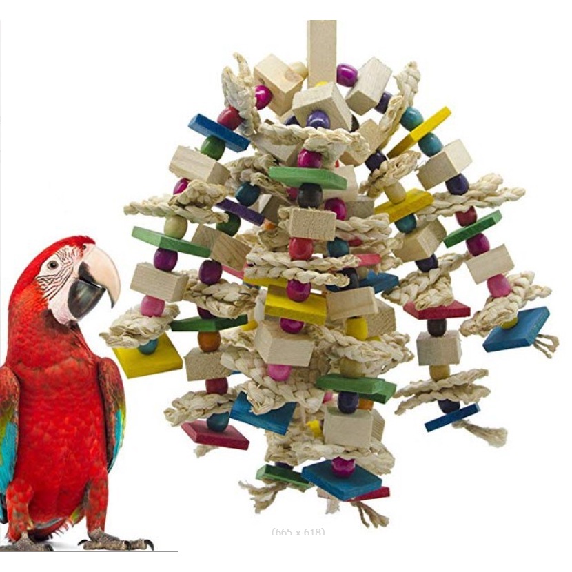 ĐỒ CHƠI TREO CAO CẤP NHẬP KHẨU CHO VẸT TO NHƯ XÁM, XÍCH, COCKATOO, MACAW, XÍCH, LORY, CAIQUE...