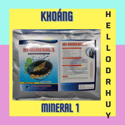 Chế Phẩm Sinh Học - KHOÁNG HI MINERAL1 - Cung Cấp Đủ Khoáng Cho Tôm Lột Vỏ Nhanh, Mau Cứng Vỏ, Giảm Cong Thân - Gói 5 Kg