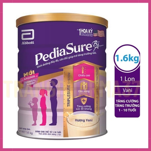 [Tặng Quà]Sữa bột Pediasure 1.6kg hương vani