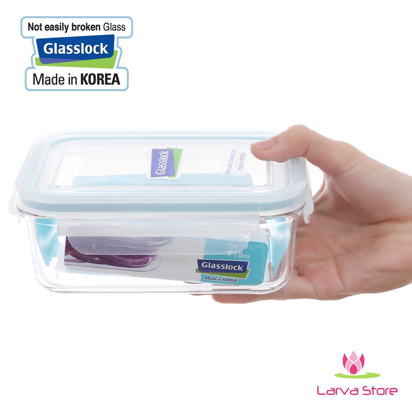 Hộp thủy tinh chữ nhật Glasslock MCRB071 Hàn Quốc 715ml - Larva Store