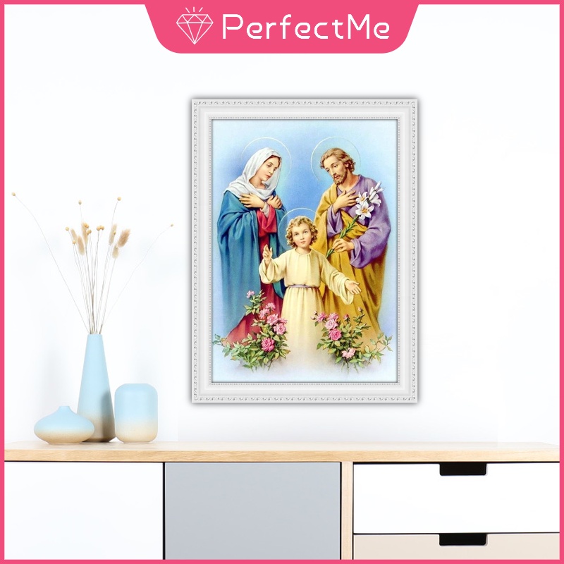 Tranh đính đá 5d 30x40cm tự làm hình tôn giáo trang trí nhà cửa