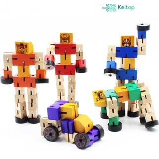 Đồ Chơi Robot Người Máy Gỗ Xếp Hình Theo Ý Muốn An Toàn KEITOP ROBOT-002
