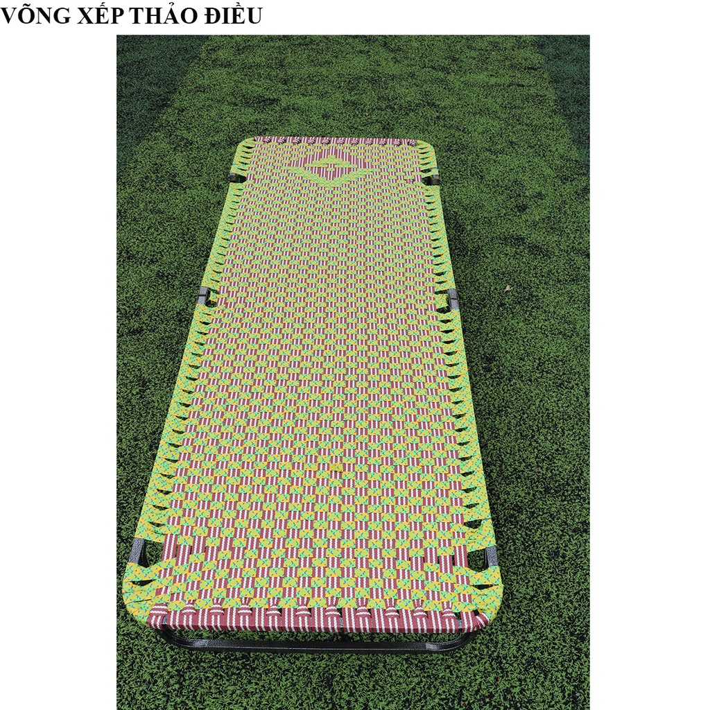 Giường xếp sơn tĩnh điện khung vuông dây đài loan rộng 72cm thương hiệu Võng Xếp Thảo Điều - G2