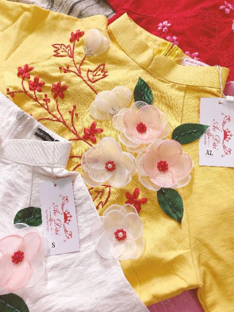 SET ÁO DÀI CÁCH TÂN HOT 2020⚡⚡⚡RỘN RÀNG DIỆN TÊT-CHẤT TAPTA KẾT HOA MỀM MỊN CHUẨN HÌNH (KÈM ẢNH THẬT) | BigBuy360 - bigbuy360.vn