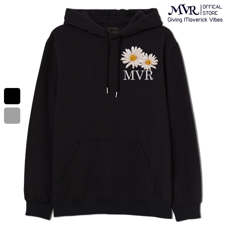 Áo Khoác Nỉ Hoodie Có Túi Dầy Ấm Hoa Cúc Mẫu Mới Cực Đẹp Vải Cotton Đen Local Brand MVR Maverick