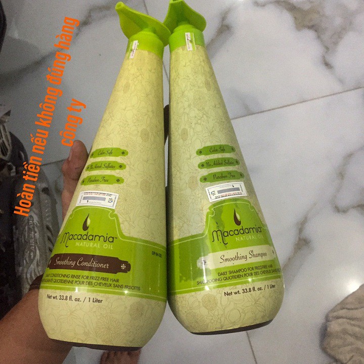 #macadamia_usa Dầu gội xả Macadamia Smoothing Shampoo chính hãng Mỹ dưỡng ẩm siêu mềm mượt tóc khô xơ (2x1000ml)