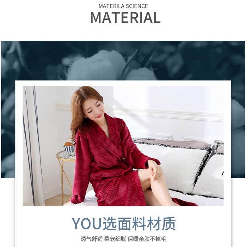 {Nightgown} Áo Choàng Ngủ Flannel Dày Dặn Dáng Dài Plus Size Cho Nam Và Nữ Mặc Ngủ Mùa Thu Đông RgLH- ** & - & - & - * - & - & - & - & - | BigBuy360 - bigbuy360.vn