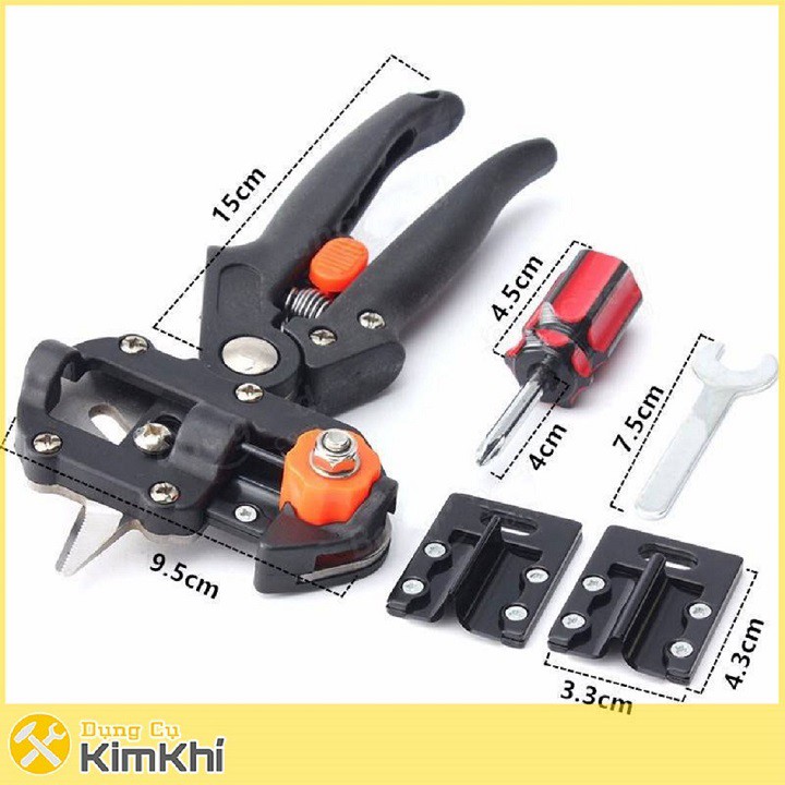 Kéo ghép cây túi dù Đài Loan thép SK5 Nhật Bản với 3 lưỡi ghép kèm phụ kiện tặng kèm 1 băng keo ghép cây
