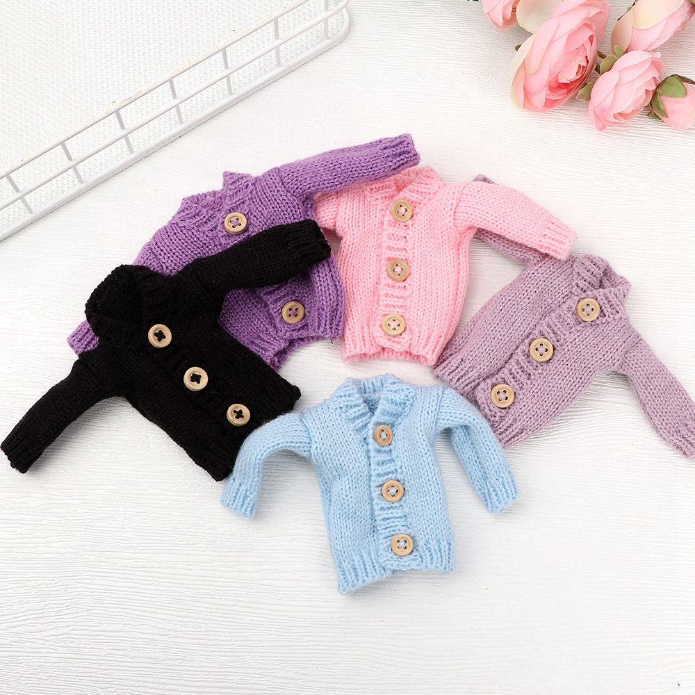 1 Bộ Áo Sweater Phối Quần Jean In Hoa Thời Trang Cho Búp Bê BJD 11.5 &quot;Tỷ Lệ 1 / 6