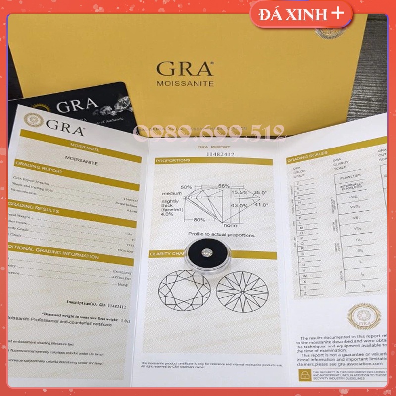 Kim Cương Nhân Tạo Mỹ Moissanite - Kim Cương Gắn Mặt Dây Chuyển - Gắn Nhẫn - Gắn Trang Sức