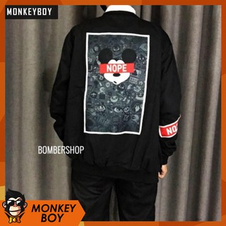 [Ảnh thật] Áo khoác Bomber NOPE.MICKEY (hàng design cao cấp) [Monkeyboy]