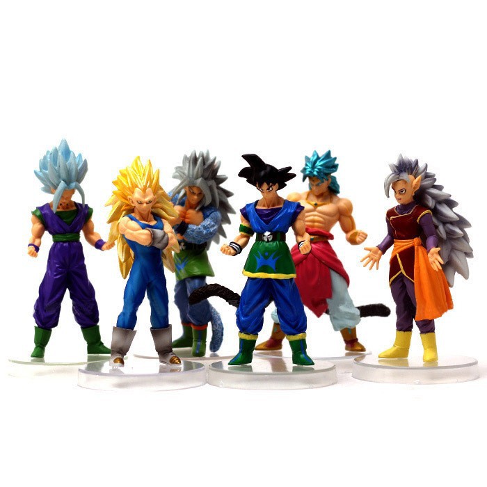 Bộ 6 Tượng Mô Hình Nhân Vật Son Goku Trong Bảy Viên Ngọc Rồng 12Cm