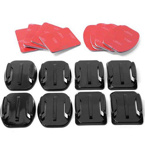 Set 16 miếng dán mặt phẳng và cong gắn mũ bảo hiểm cho GoPro Hero 10 9 8 7 6 5 4