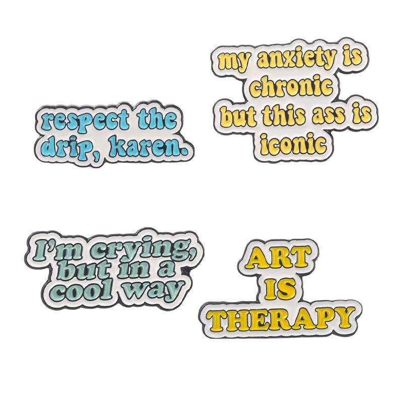 Trâm Cài Áo &quot;ART IS THERAPY&quot; Với 4 Kiểu Dáng Tùy Chọn
