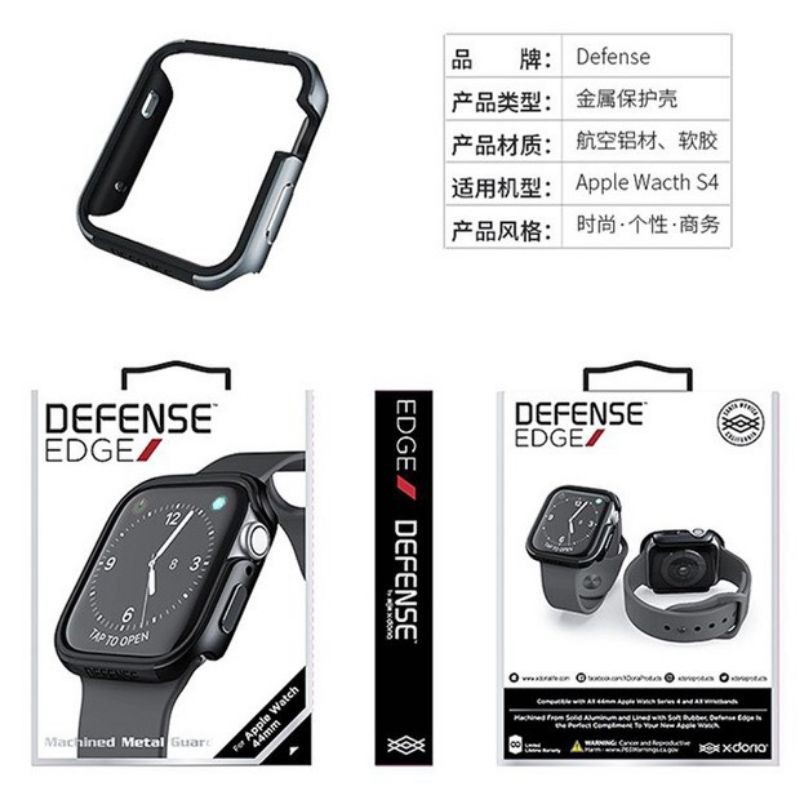X-Doria Defense EDGE FOR Apple Watch Series 6 , SE , Series 5 , Series 4 . Ốp chống sốc viền thép cao cấp