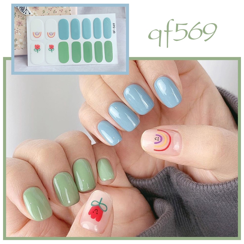 Miếng Dán Móng Tay Chống Thấm Nước Họa Tiết Hoạt Hình Xinh Xắn