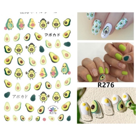 sticker bơ trang trí nail