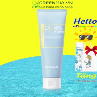 Sữa Rửa Mặt Sur Medic Dạng Gel Cân Bằng PH Cấp Ẩm Sur.Medic Azulene Soothing pH Cleanser 150ml [NHẬP KHẨU]