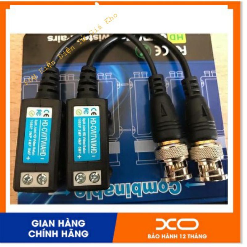 Video balun vặn vít HD 5MP CVI/TVI/AHD loại xịn,chống nhiễu cho hệ thống camera analog