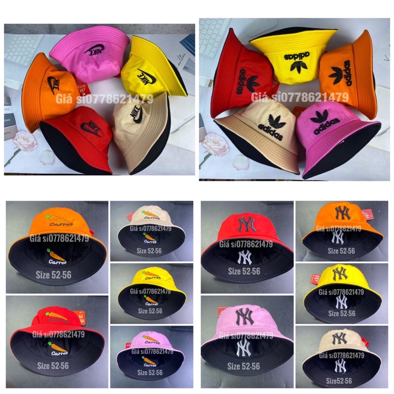 Mũ bo cụp 2 mặt bucket bé trai bé gái 2 tuổi đến 6 tuổi thời trang