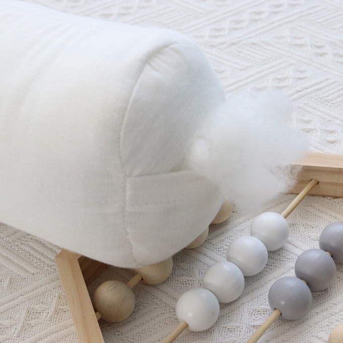 Gối ôm vải cotton tự nhiên mềm mại cho bé hình gấu HolaKids Decor